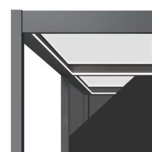 Carport éclairage avec abri de jardin