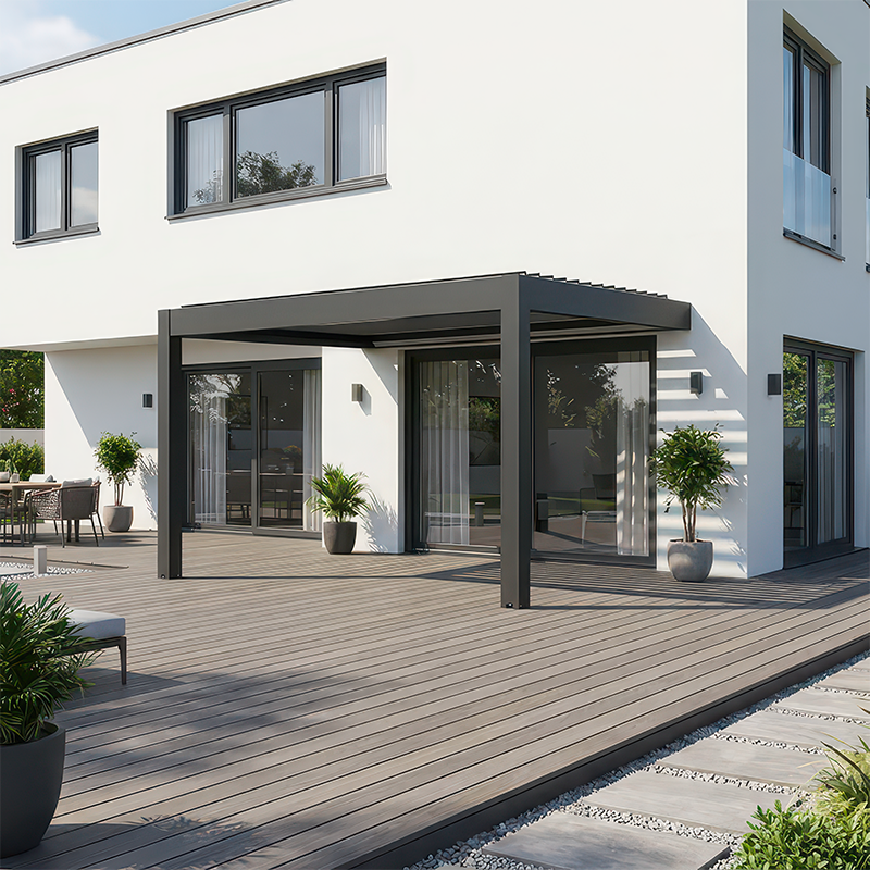 Pergola - Integration - abriva Adosse 2 poteaux