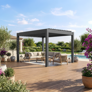 Pergola - Integration - abriva Autoportant 4 poteaux